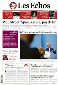 Portada de Les Echos (France)