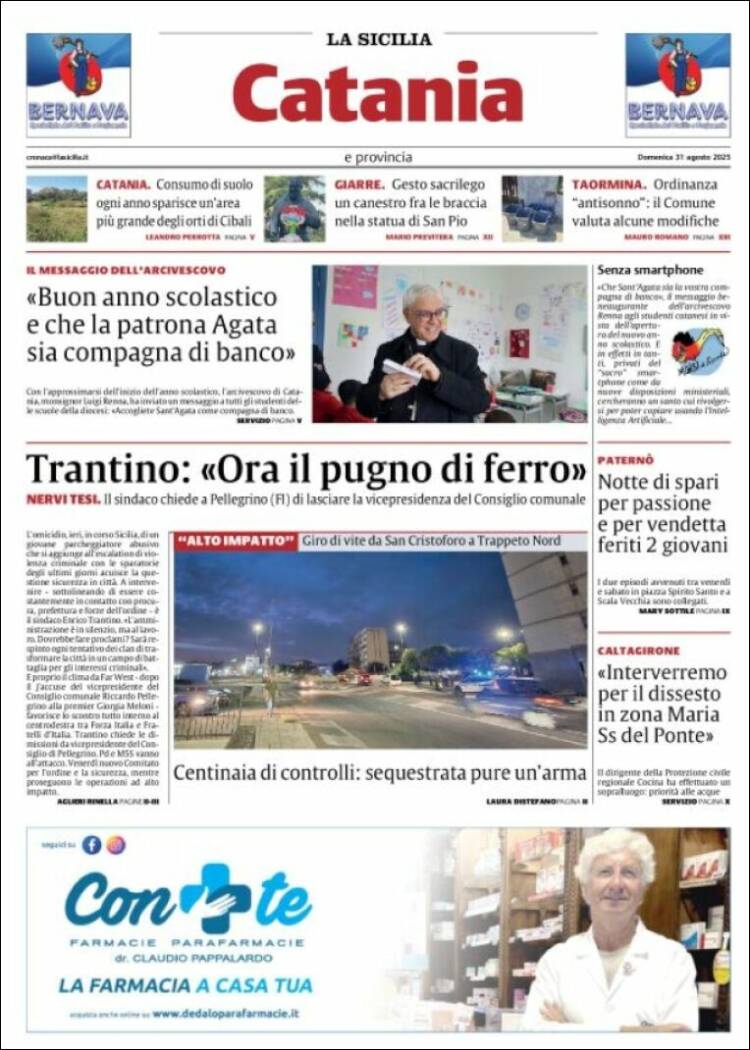 Portada de La Sicilia (Italy)