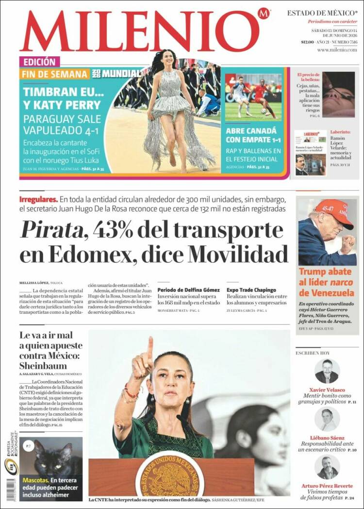 Portada de Milenio - Estado de México (Mexico)