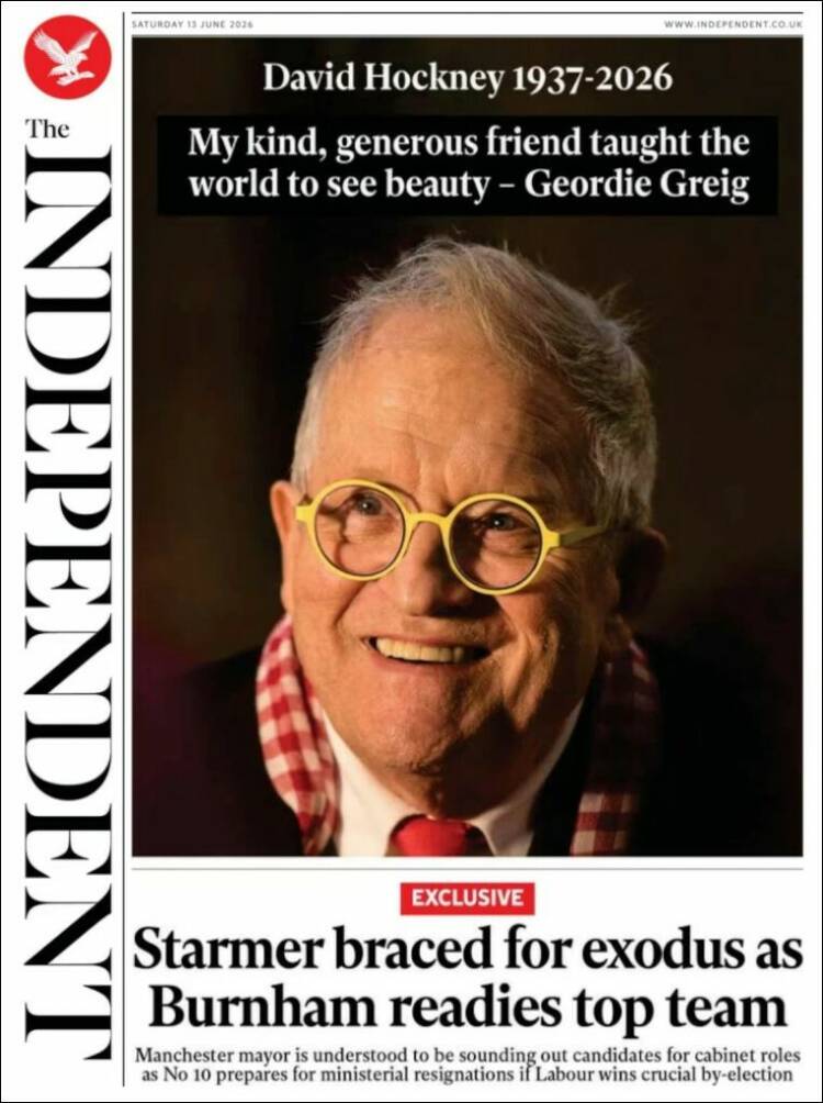 Portada de The Independent (United Kingdom)