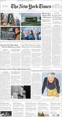 Portada de New York Times (USA)