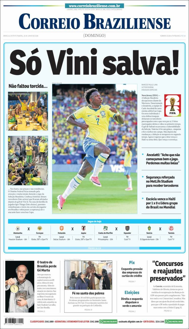 Portada de Correio Braziliense (Brasil)