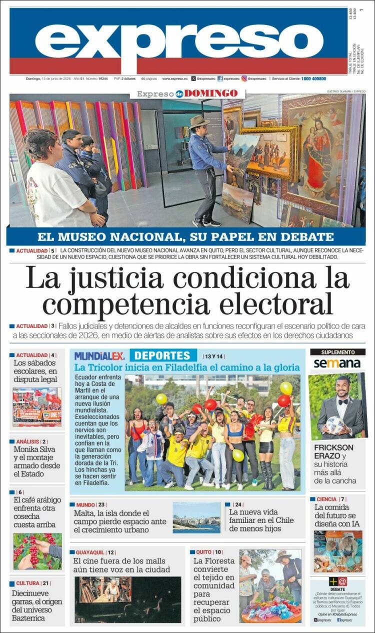 Portada de Expreso (Ecuador)