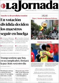 Portada de La Jornada (Mexico)