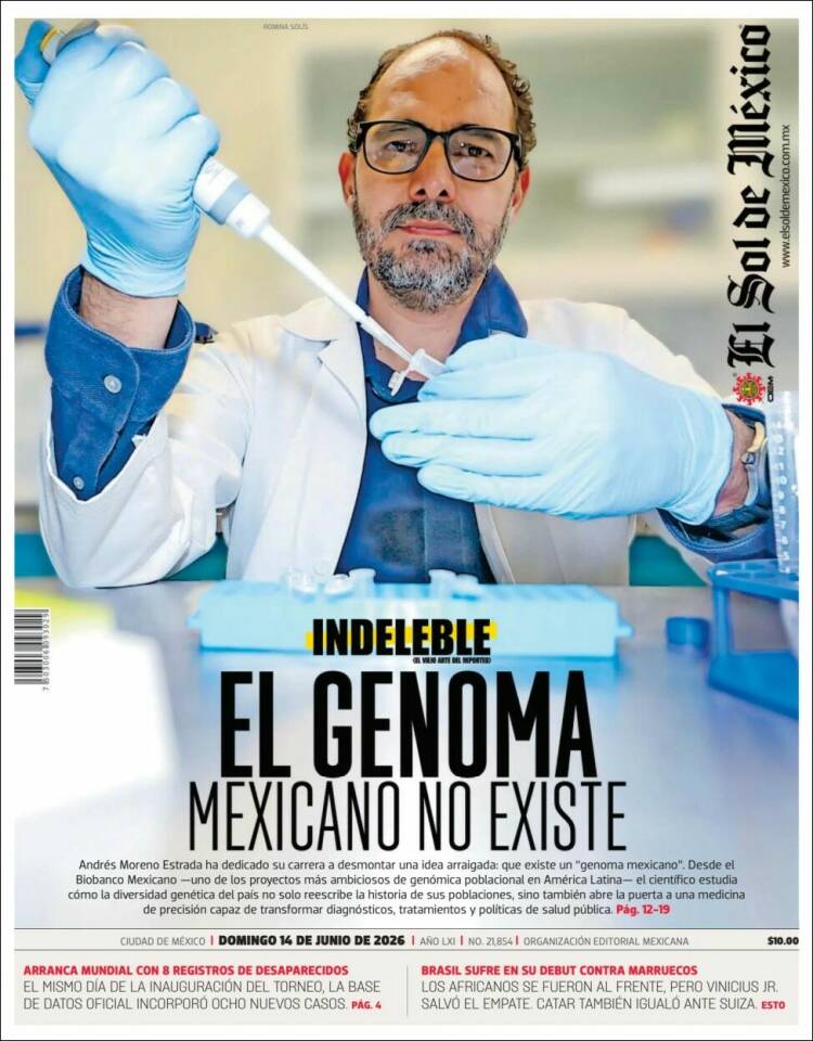 Portada de El Sol de México (Mexico)