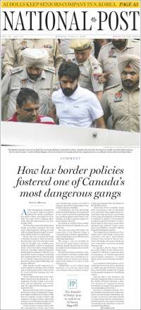 Portada de The National Post (Canad&aacute;)
