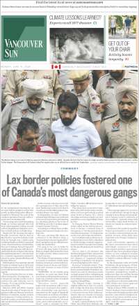 Portada de The Vancouver Sun (Canad&aacute;)