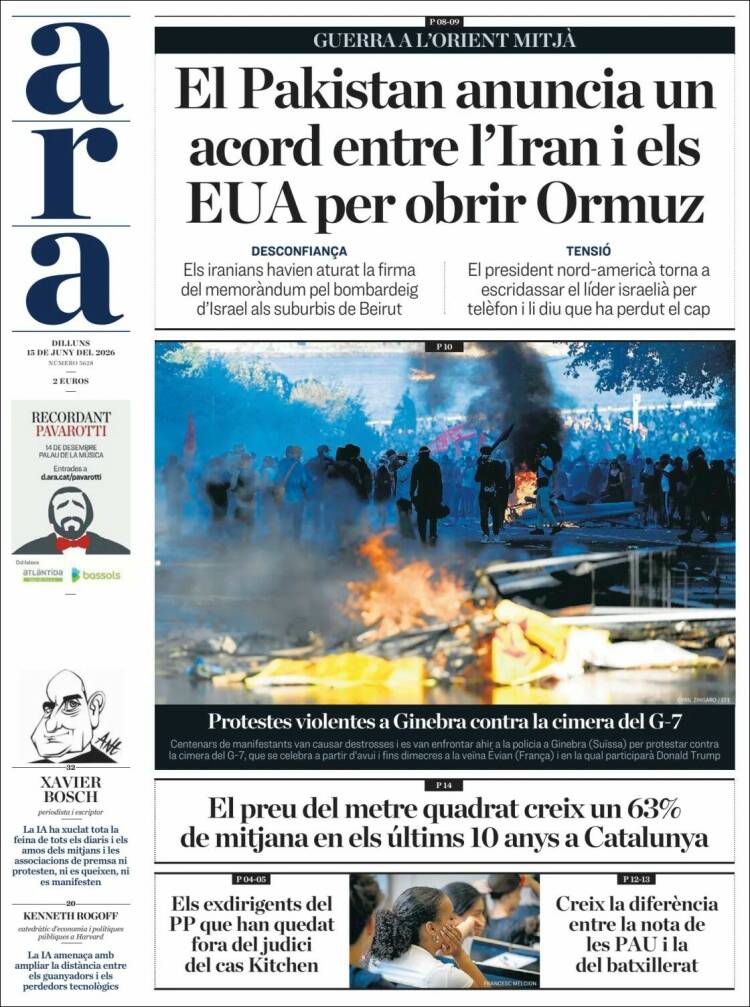 Portada de Ara (Spain)