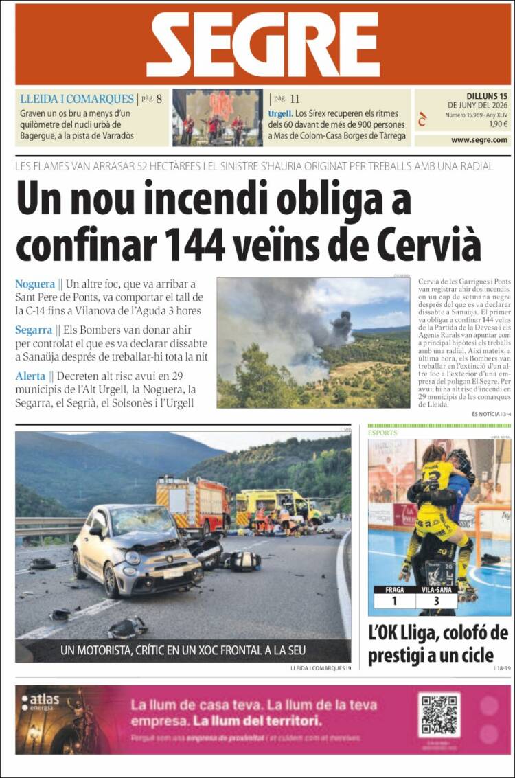 Portada de Segre (Spain)