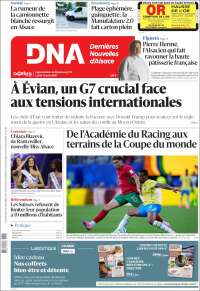 Portada de Les Dernières Nouvelles d'Alsace (France)