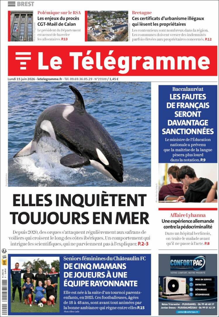 Portada de Télégramme (France)