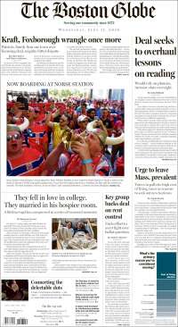 Portada de Boston Globe (USA)