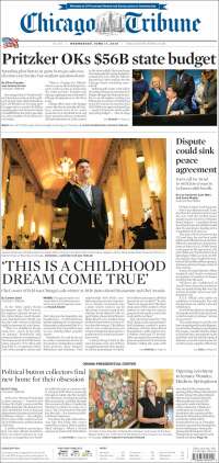 Portada de Chicago Tribune (USA)