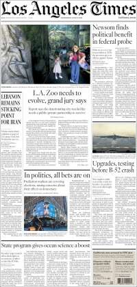 Portada de Los Angeles Times (USA)