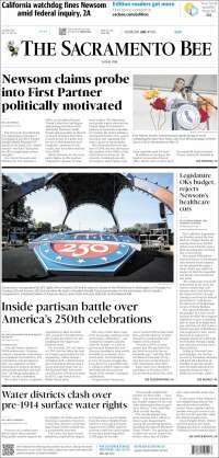 Portada de The Sacramento Bee (USA)