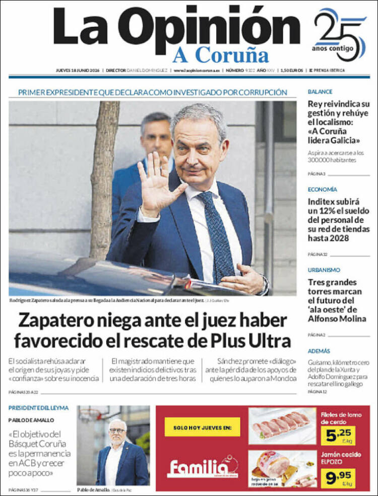 Portada de La Opinión de A Coruña (Spain)