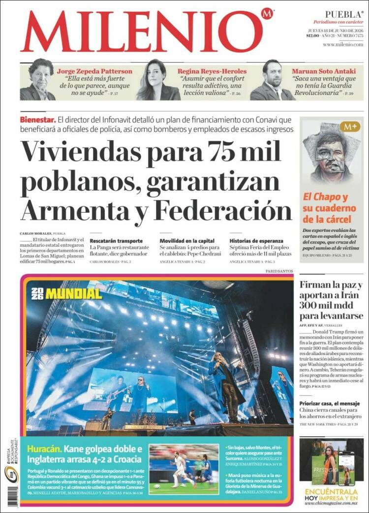 Portada de Milenio de Puebla (M&eacute;xico)
