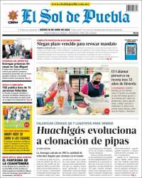 Portada de El Sol de Puebla (M&eacute;xico)
