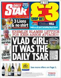 Portada de Daily Star (United Kingdom)