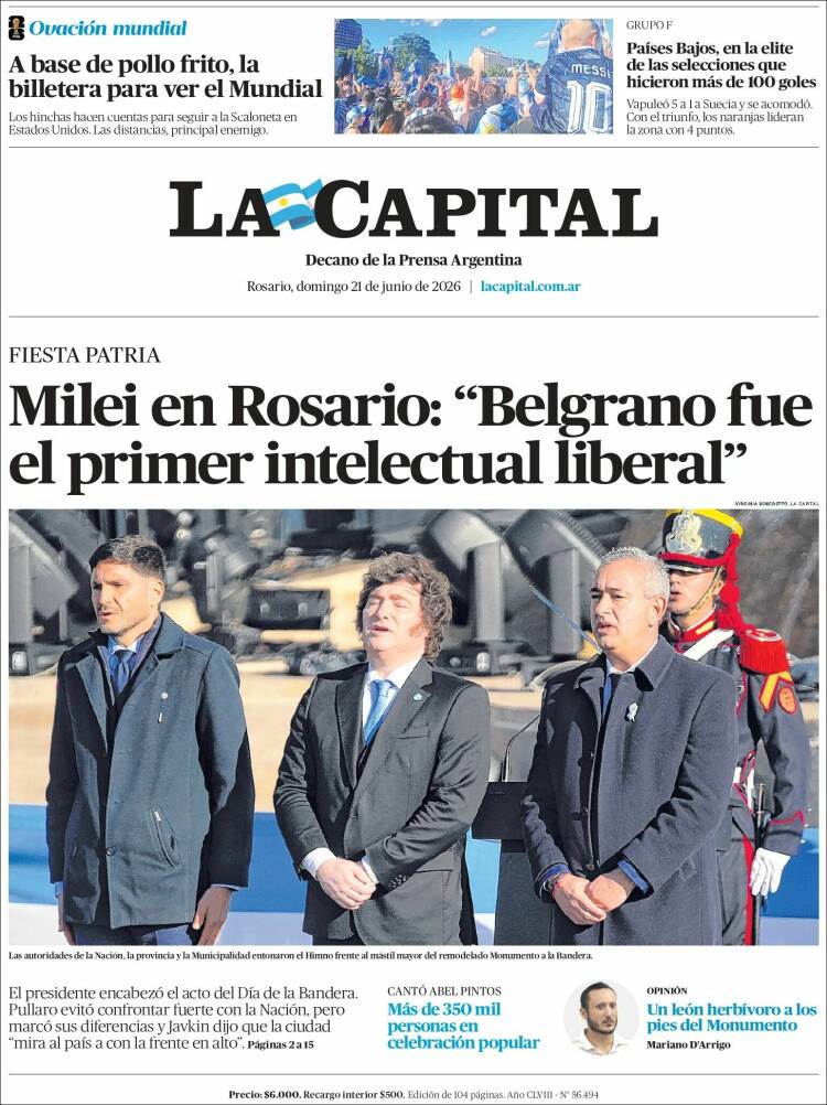 Portada de La Capital - Rosario (Argentina)