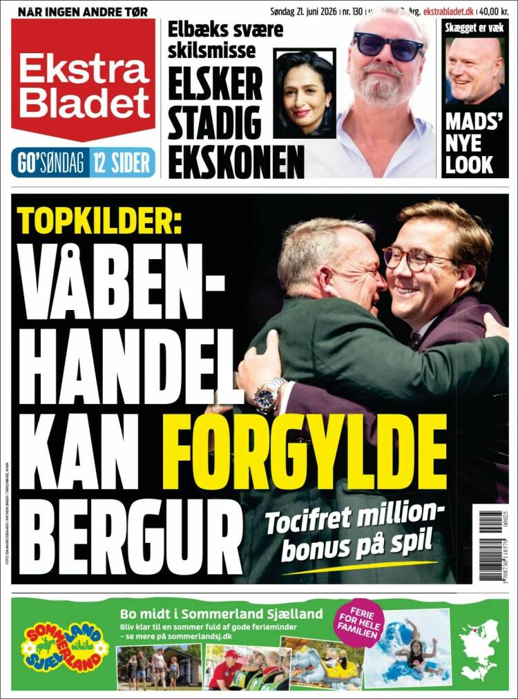 Portada de Ekstra Bladet (Dinamarca)