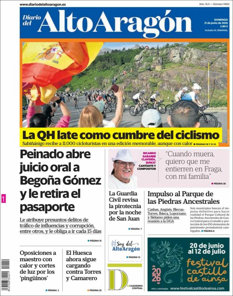 Portada de Diario del AltoAragón (Espa&ntilde;a)