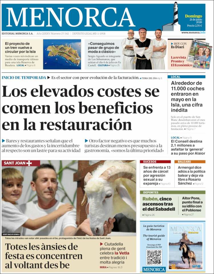 Portada de Menorca - Diario Insular (Espa&ntilde;a)