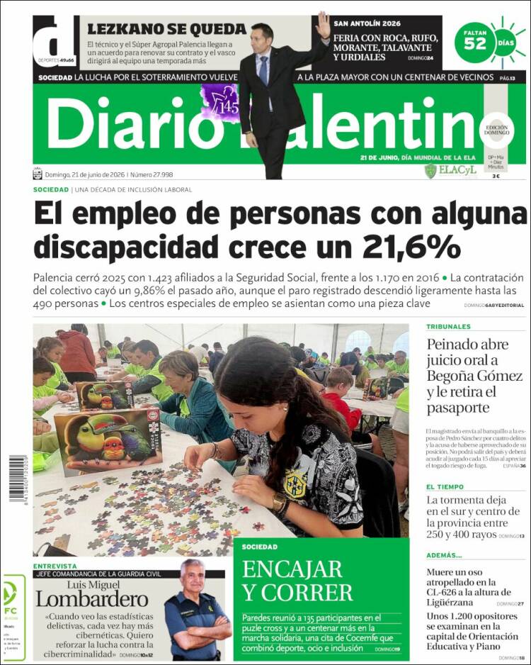 Portada de Diario Palentino (Espa&ntilde;a)