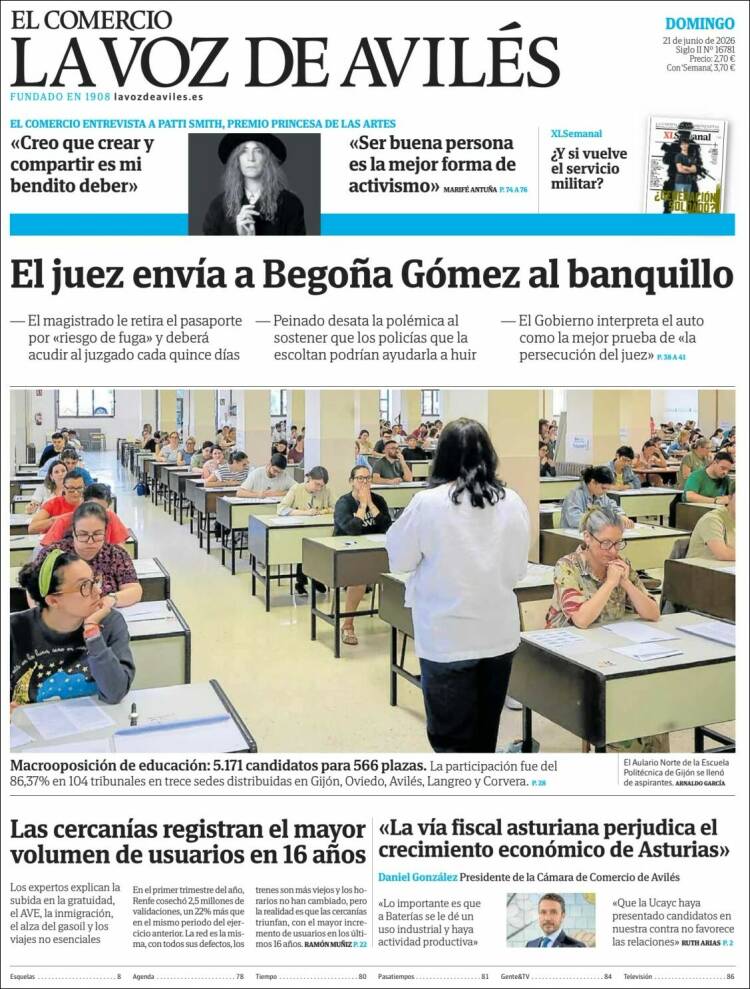 Portada de El Comercio - Avilés (Espa&ntilde;a)