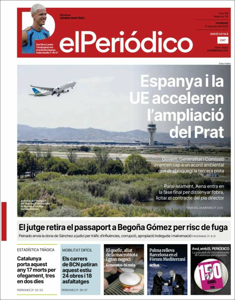 Portada de El Periódico de Catalunya (Espa&ntilde;a)