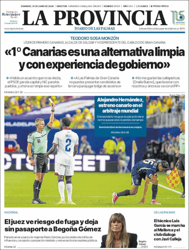 Portada de La Provincia (Espa&ntilde;a)