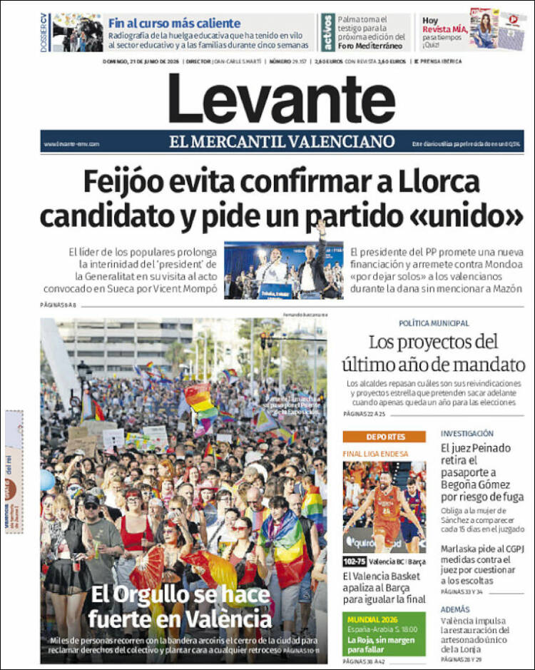 Portada de Levante (Espa&ntilde;a)
