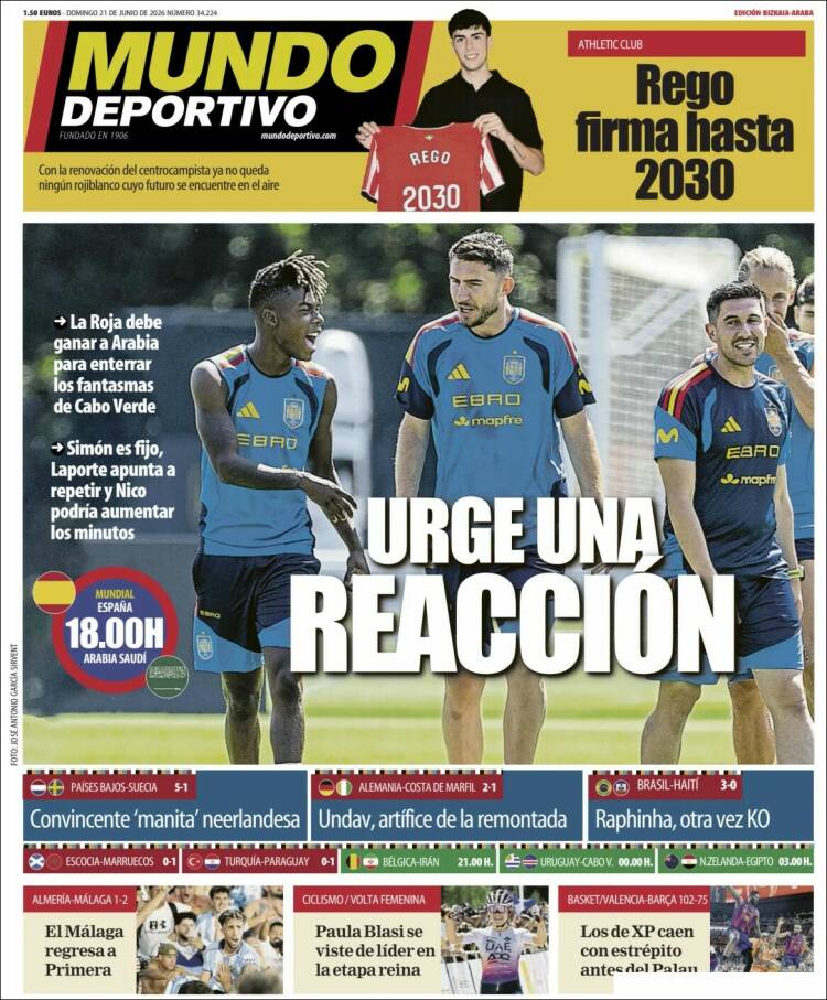 Portada de Mundo Deportivo Bizkaia (Espa&ntilde;a)