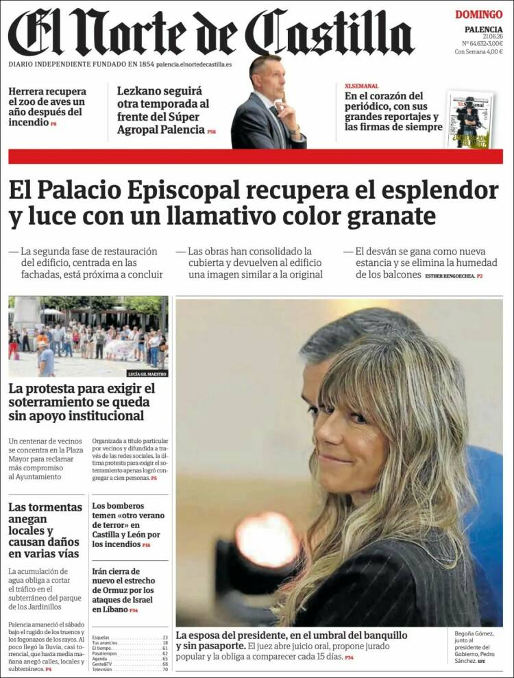 Portada de Norte de Castilla - Palencia (Espa&ntilde;a)