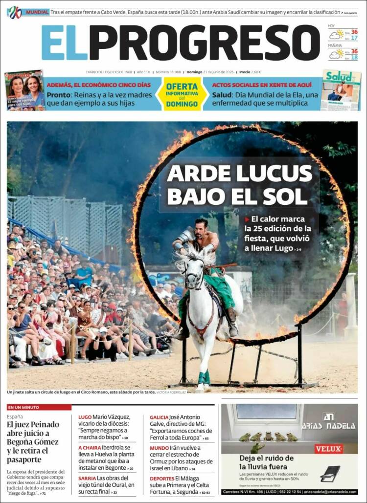 Portada de El Progreso (Espa&ntilde;a)