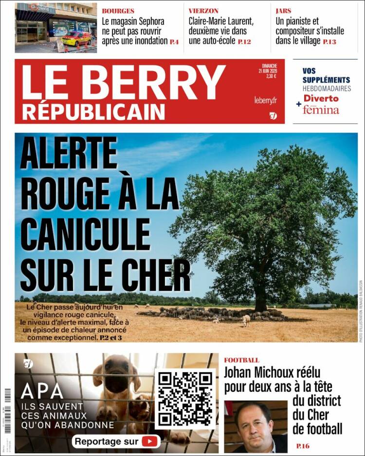 Portada de Berry Republicain (Francia)