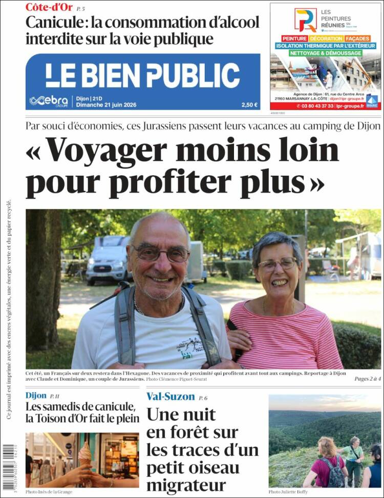 Portada de Le Bien Public (Francia)
