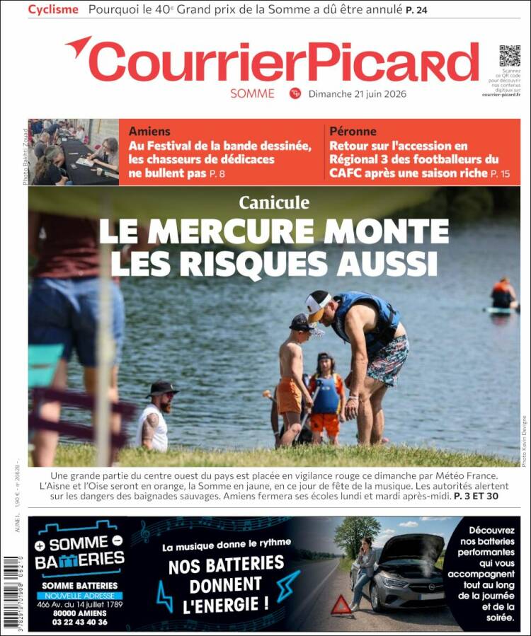 Portada de Courrier Picard (Francia)