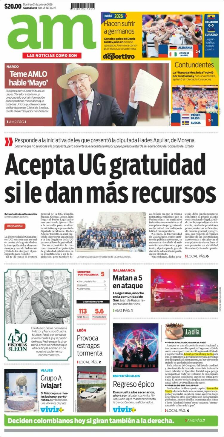Portada de Al Día A.M. (M&eacute;xico)