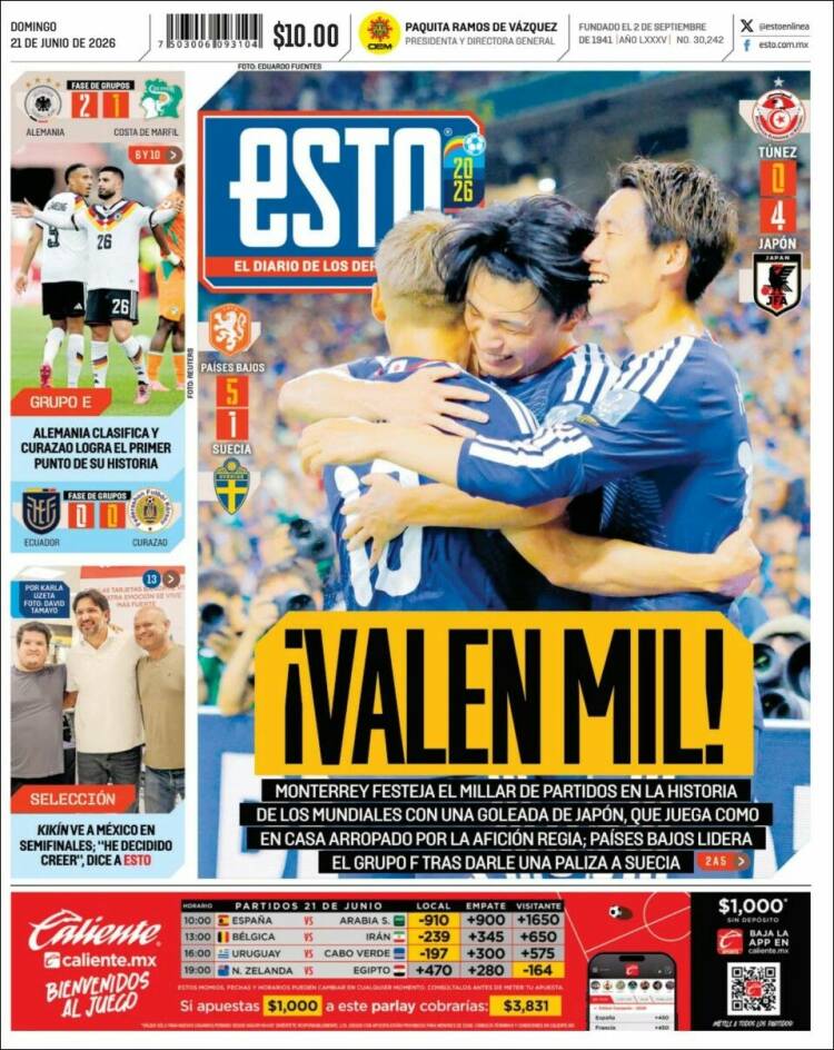 Portada de Esto (M&eacute;xico)