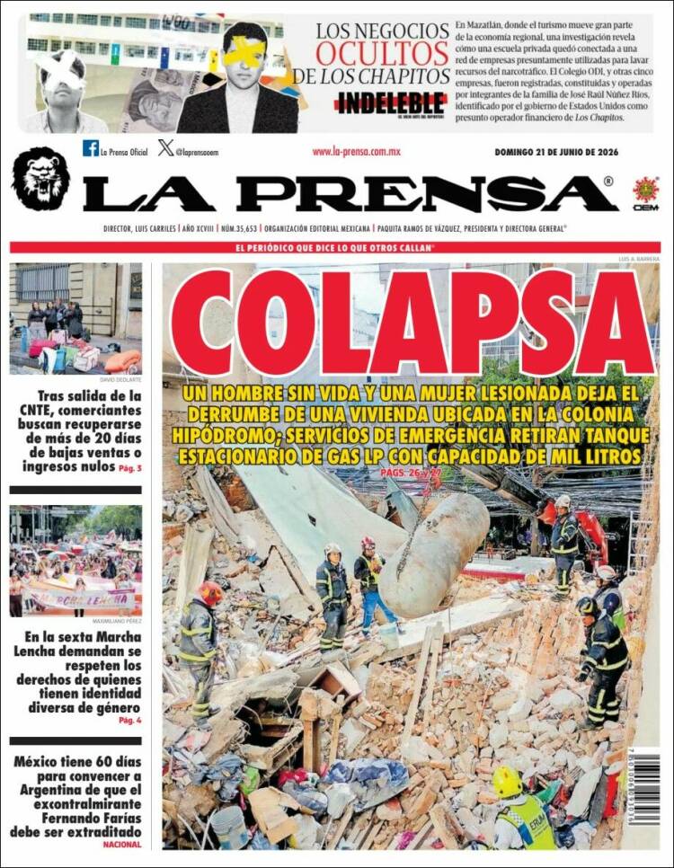 Portada de La Prensa (M&eacute;xico)