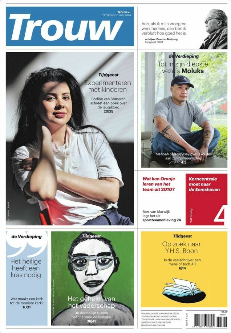 Portada de Trouw (Pa&iacute;ses Bajos)
