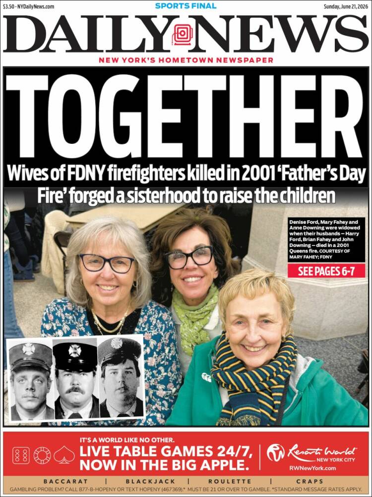 Portada de Daily News - New York (USA)