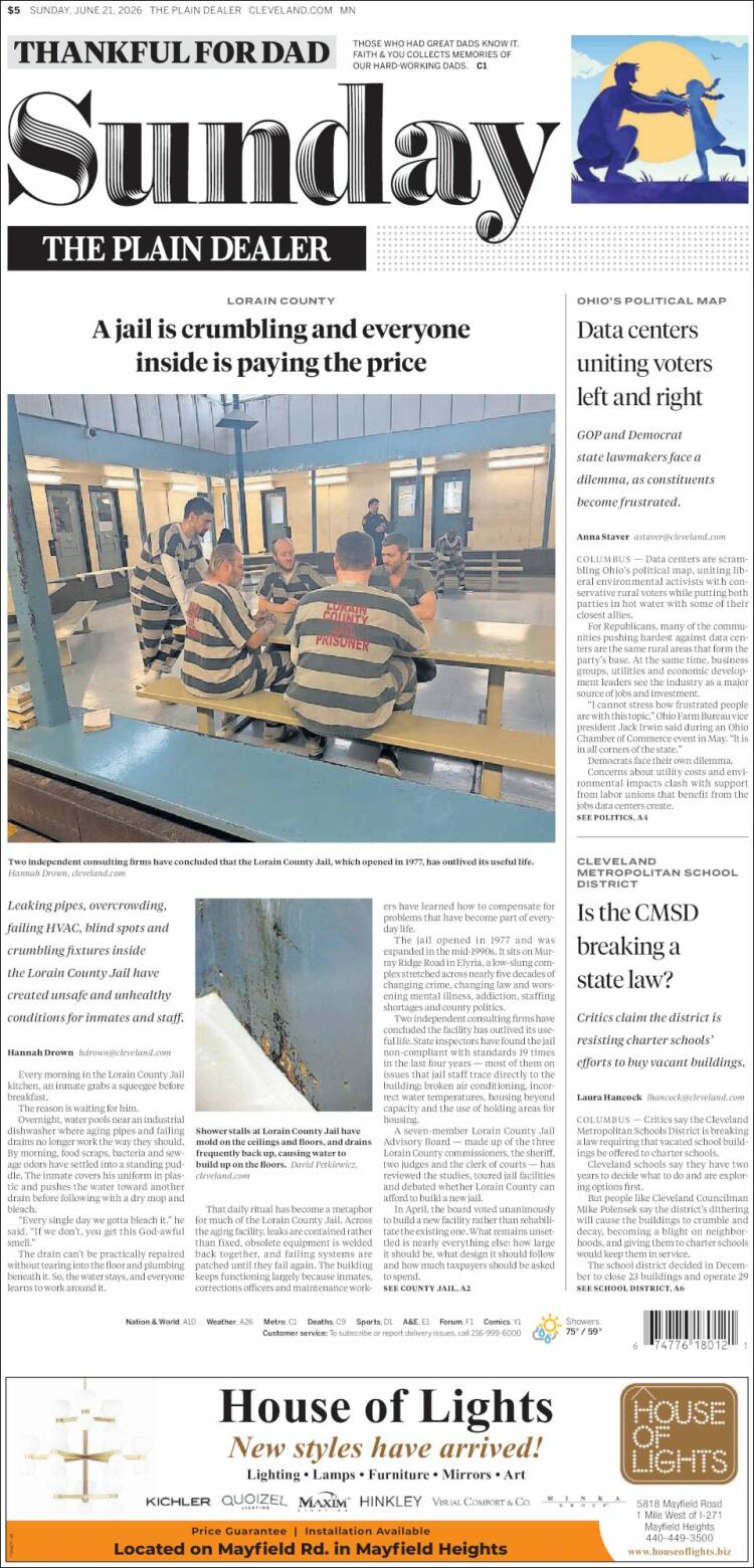 Portada de The Plain Dealer (USA)
