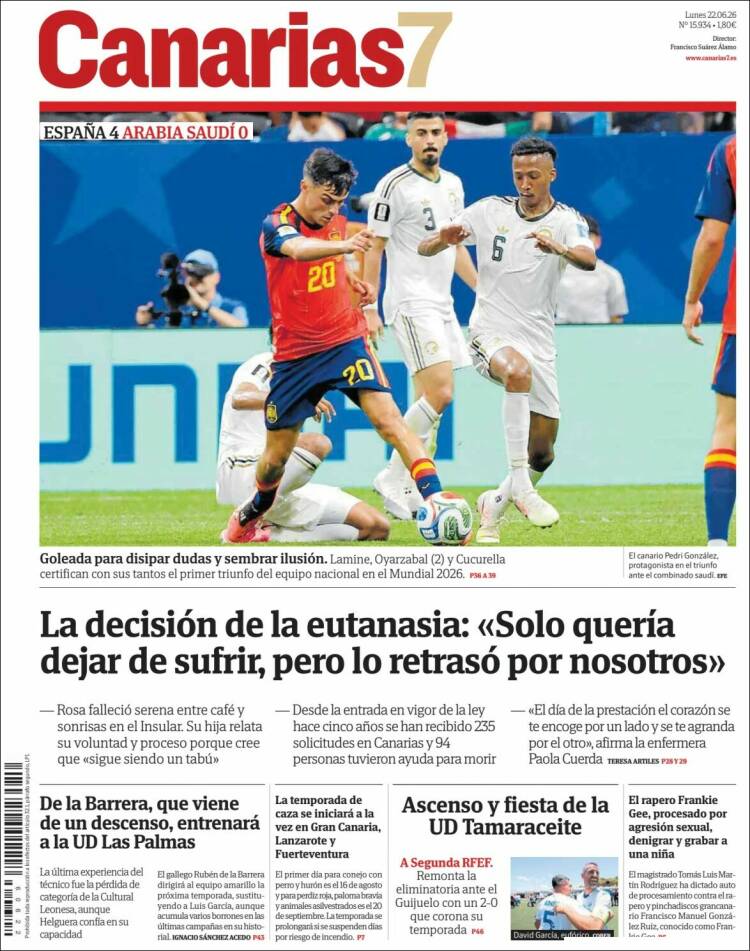 Portada de Canarias 7 (Espa&ntilde;a)