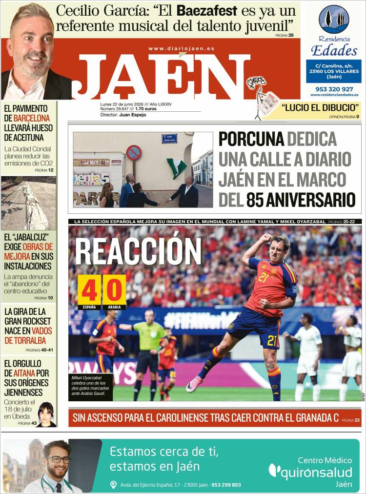 Portada de Diario Jaén (Espa&ntilde;a)