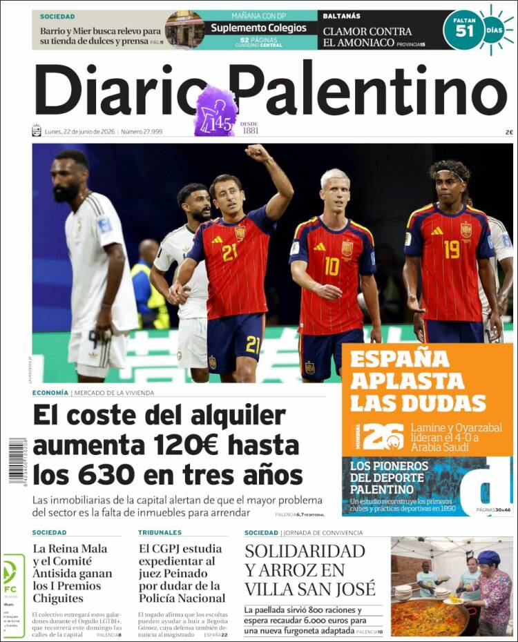 Portada de Diario Palentino (Espa&ntilde;a)