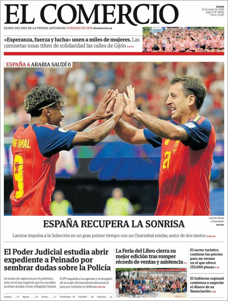 Portada de El Comercio - Gijón (Espa&ntilde;a)