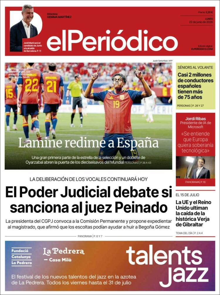 Portada de El Periódico (Espa&ntilde;a)