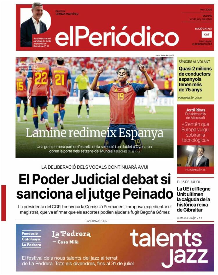Portada de El Periódico de Catalunya (Espa&ntilde;a)